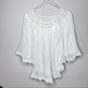 JEN'S PIRATE BOOTY for FREE PEOPLE LACE BOHO TOP Small